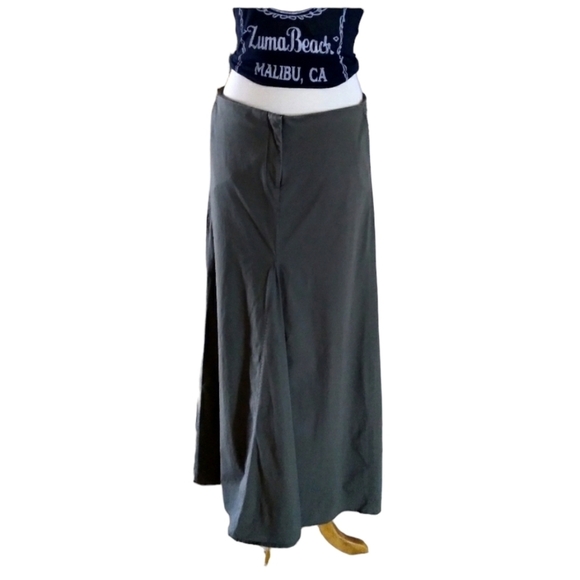 Vintage - Army Green Hip Hugger Maxi Skirt